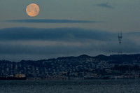 Moonset over San Francisco