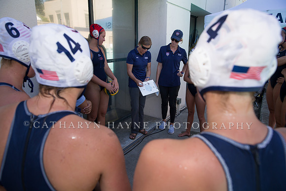 USA Junior gets ready to face NYAC A at US Open Water Polo Tourn
